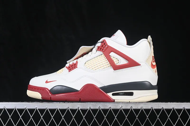 All Categories Air Jordan Jordan Series Basketball Shoes Air Jordan 4 LJR Version Nigel Sylvester x Air Jordan 4 Retro "Brick After Brick" AJ4 Joe 4 White Red Urine Stains 2.0 IQ8055-100